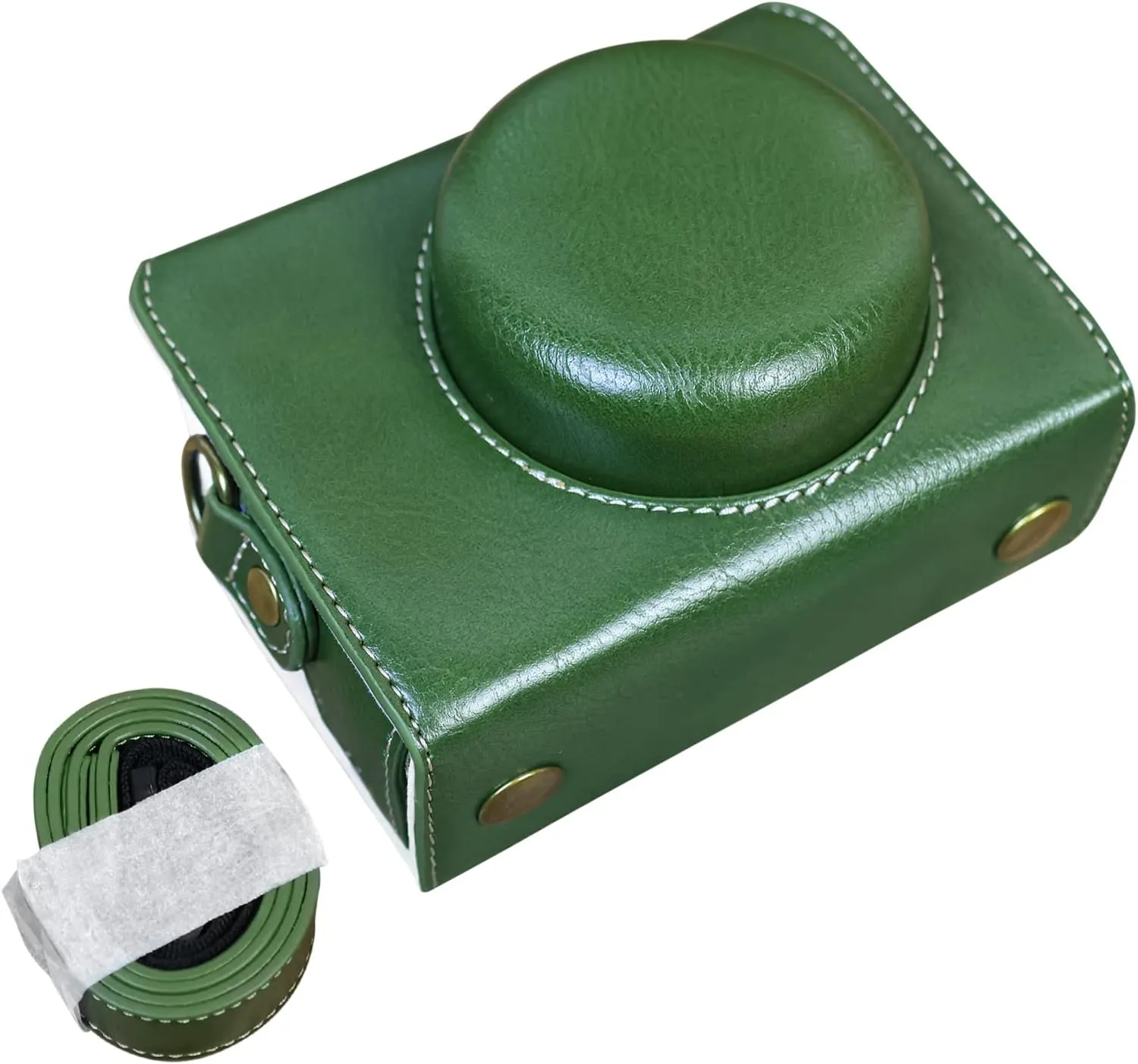 Rieibi ZV1F Case - Vintage PU Leather Camera Case for Sony ZV1F ZV-1F/ZV-1M2/ZV-1 Mark II Vlog Camera - ZV-1 II Protective Case - Green