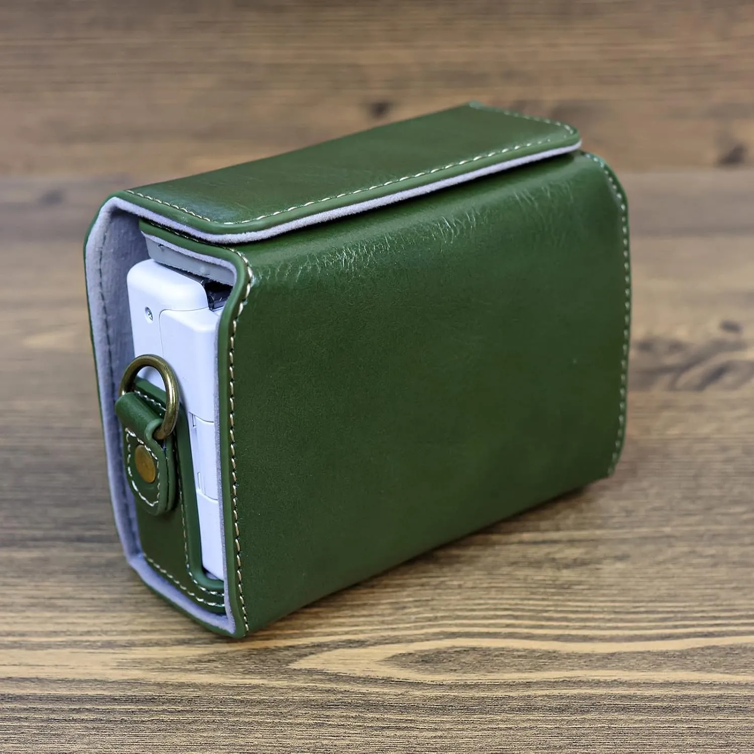 Rieibi ZV1F Case - Vintage PU Leather Camera Case for Sony ZV1F ZV-1F/ZV-1M2/ZV-1 Mark II Vlog Camera - ZV-1 II Protective Case - Green