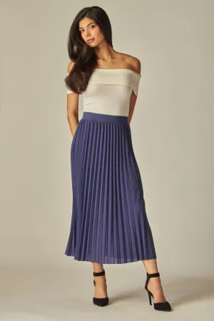 Romance Pleated Satin Skirt