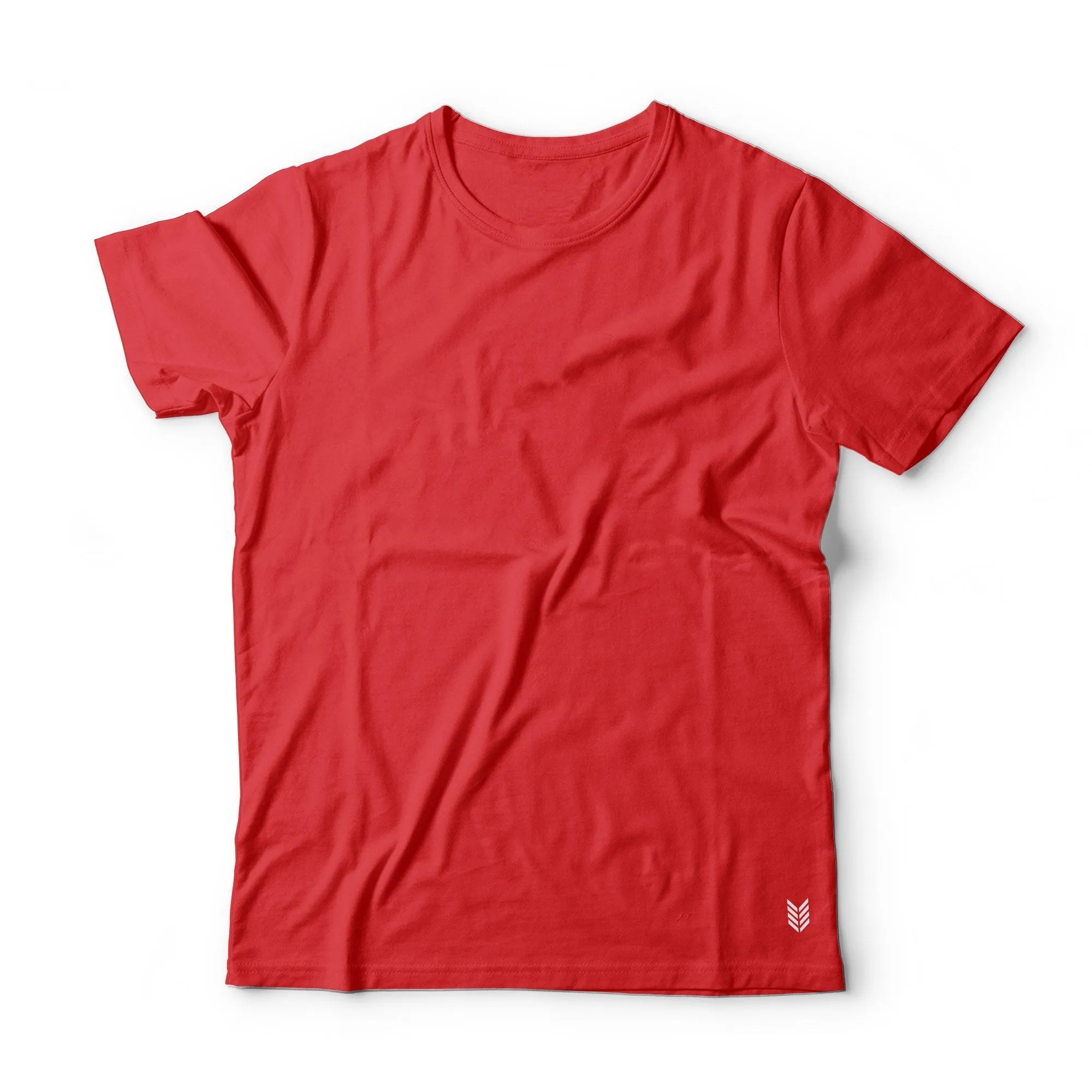 Ruse Men's Designer Solid Plain Poppy Tee