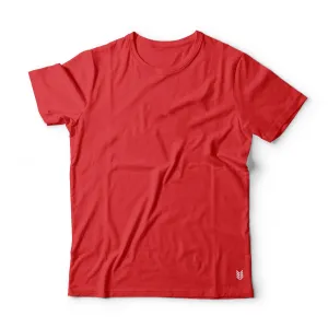 Ruse Men's Designer Solid Plain Poppy Tee