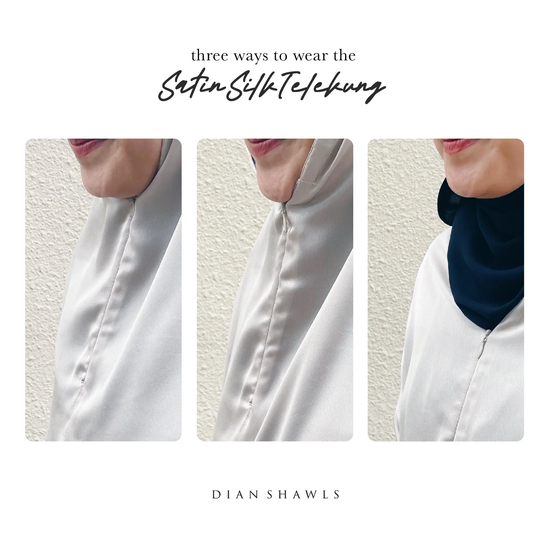 Satin Silk Telekung : Champagne