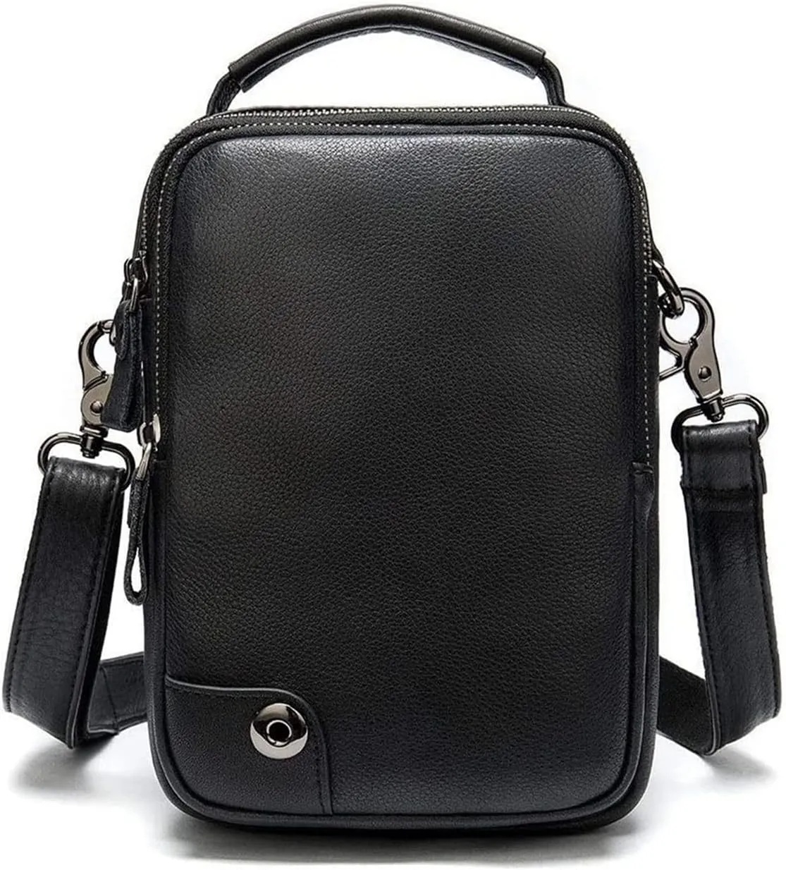 Small Messenger Bag for Men Vintage Handbag, Soft Vintage Leather Vertical Shoulder Bag Tablet Crossbody Handbag