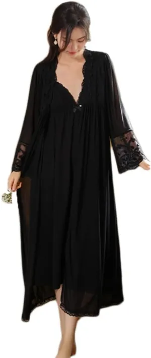 Super Soft Vintage Victorian Palace Style Nightgown Modal Viscose Rayon