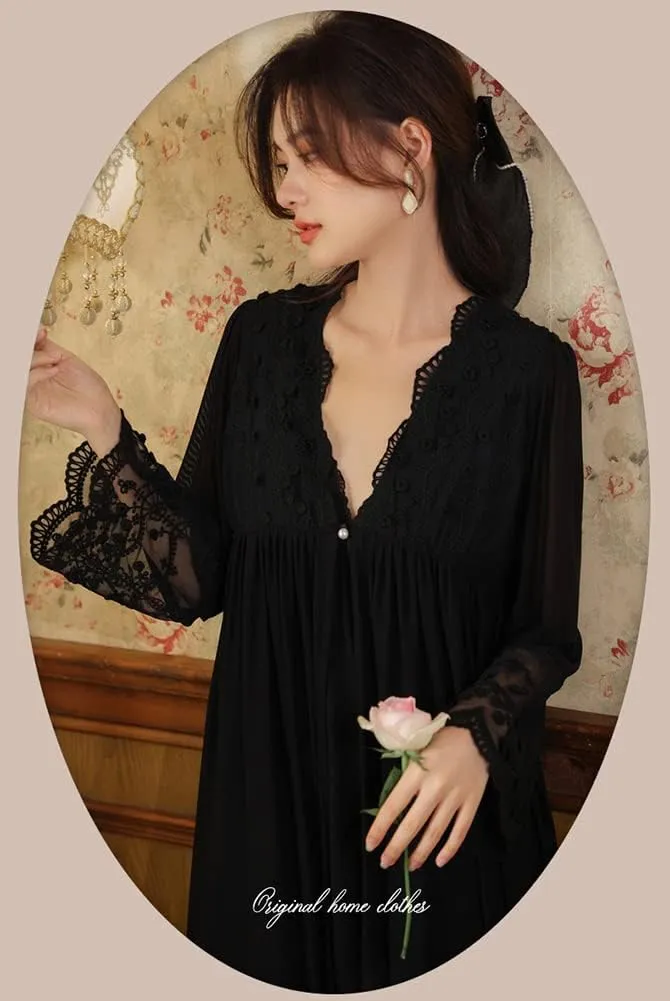 Super Soft Vintage Victorian Palace Style Nightgown Modal Viscose Rayon
