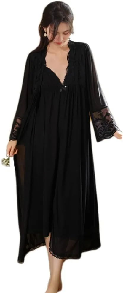 Super Soft Vintage Victorian Palace Style Nightgown Modal Viscose Rayon