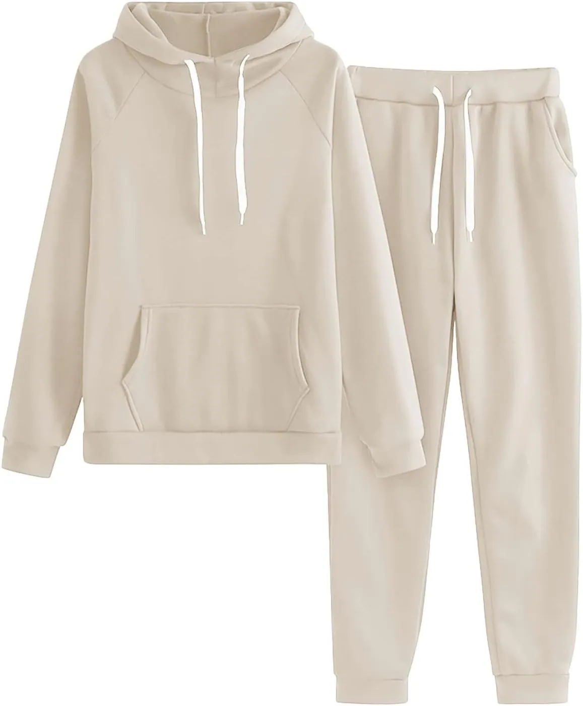 Sweat Shirt and Sweat Pants for Women Casual Sweatsuit Set Long Sleeve Pullover Drawstring Tracksuit Lounge Set