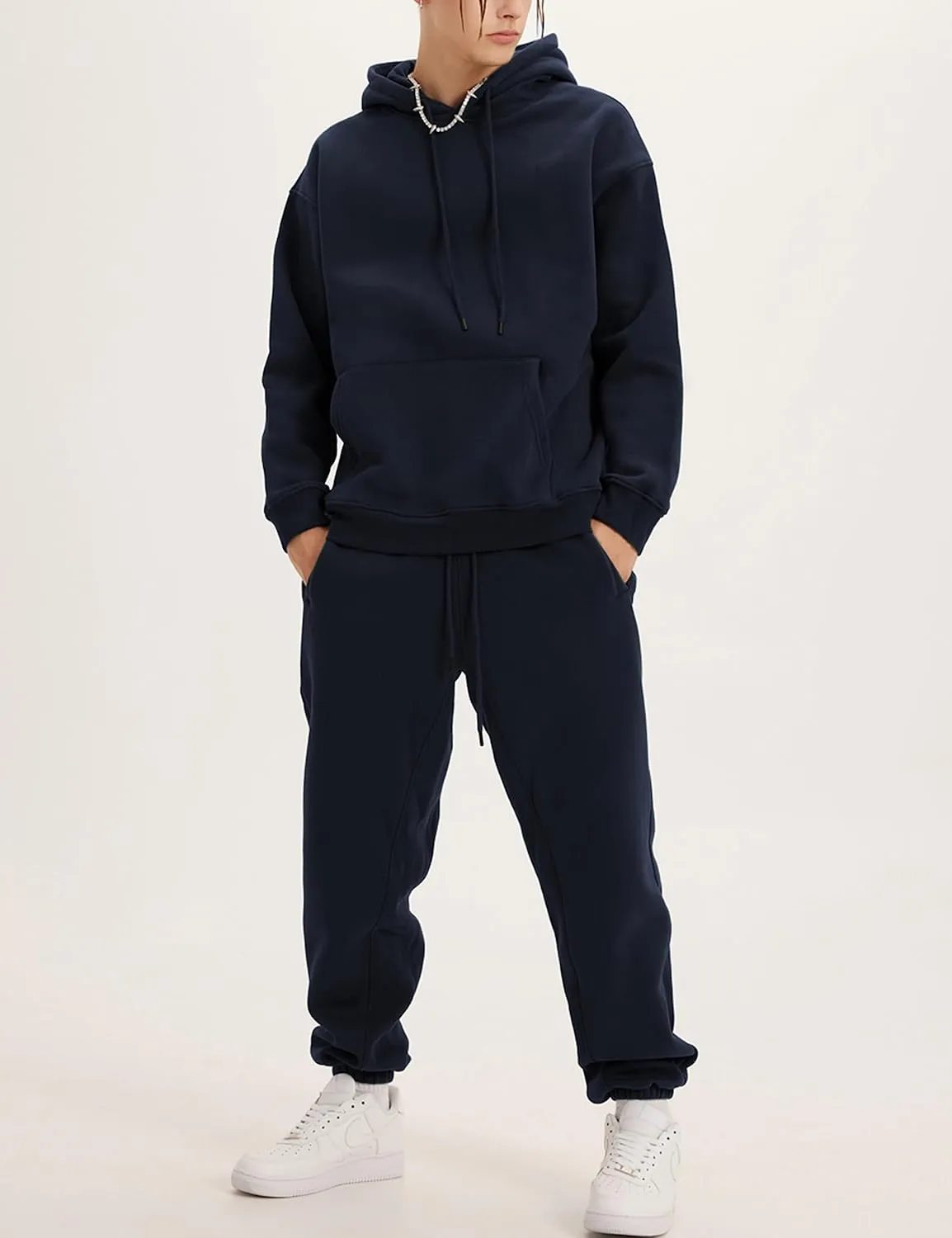Tanming Mens Tracksuits 2 Piece Sweatsuit Sets Fleece Long Sleeve Hoodies Jogger Pants Athletic Jogging Outfits