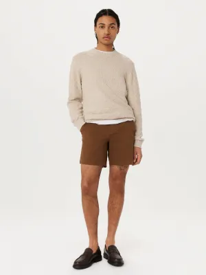 The Basketweave Sweater in Beige