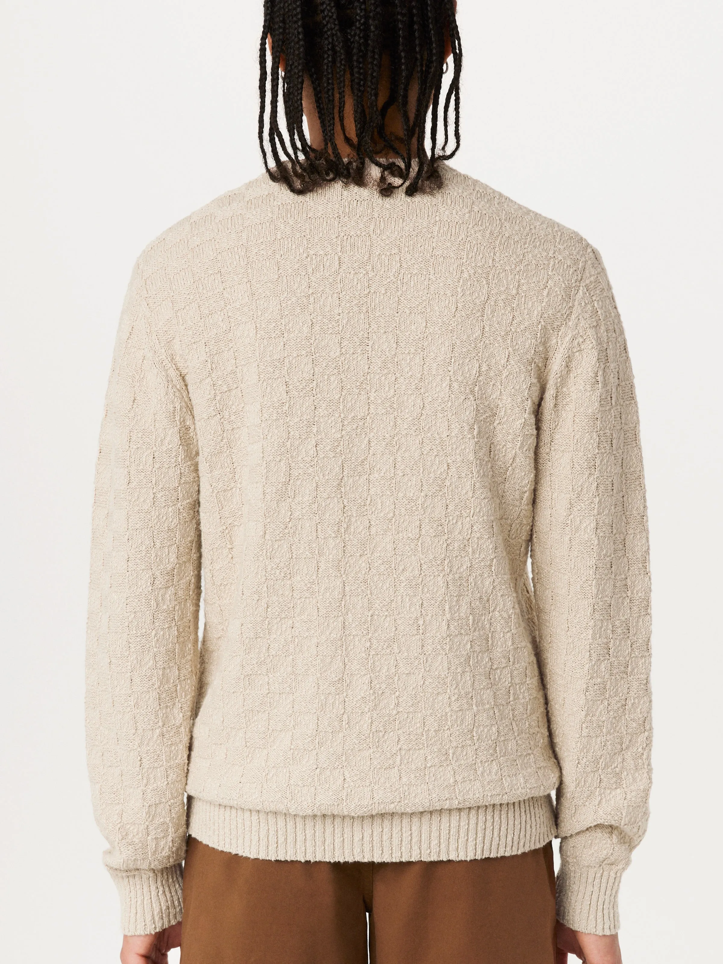 The Basketweave Sweater in Beige