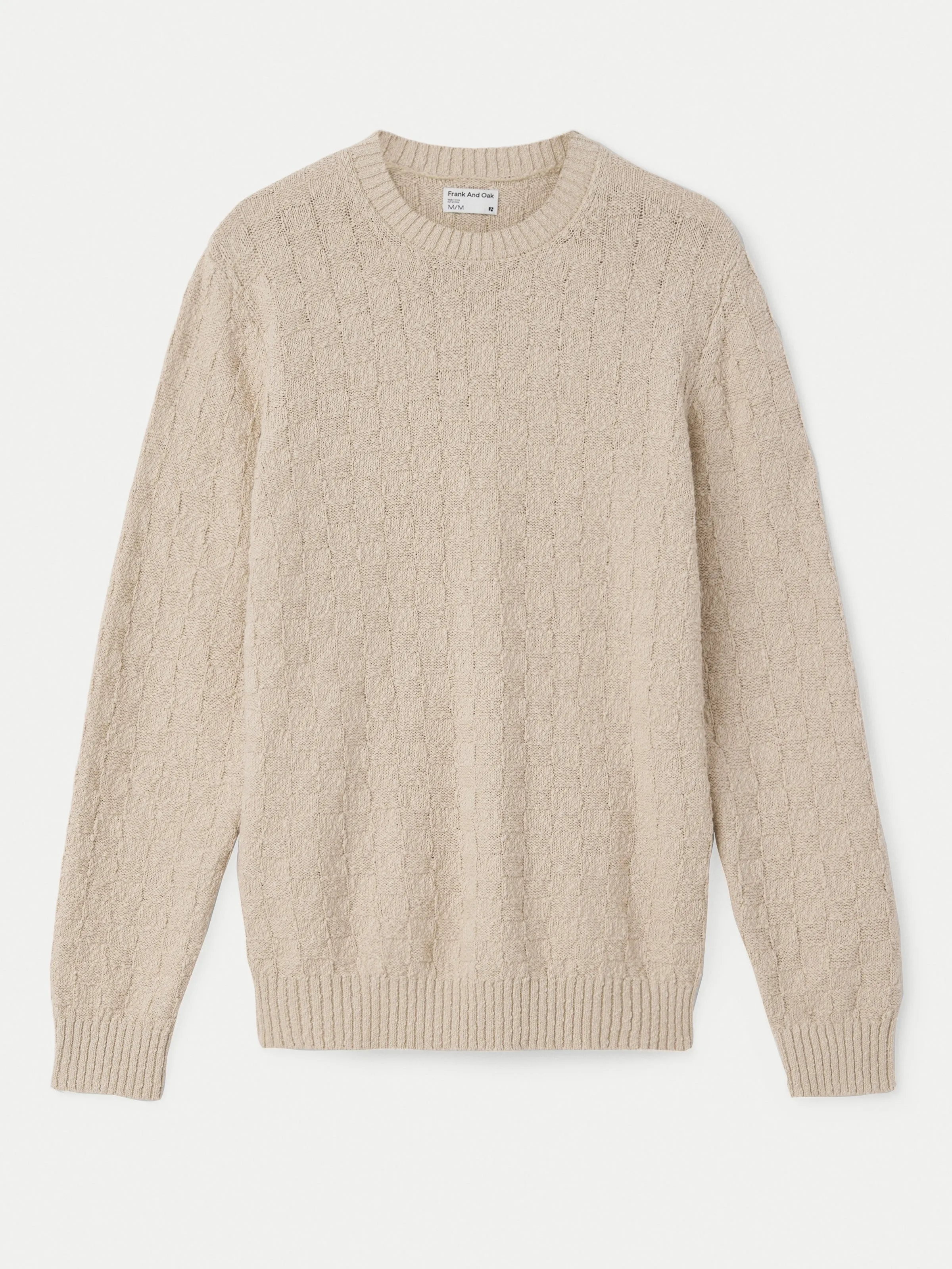 The Basketweave Sweater in Beige