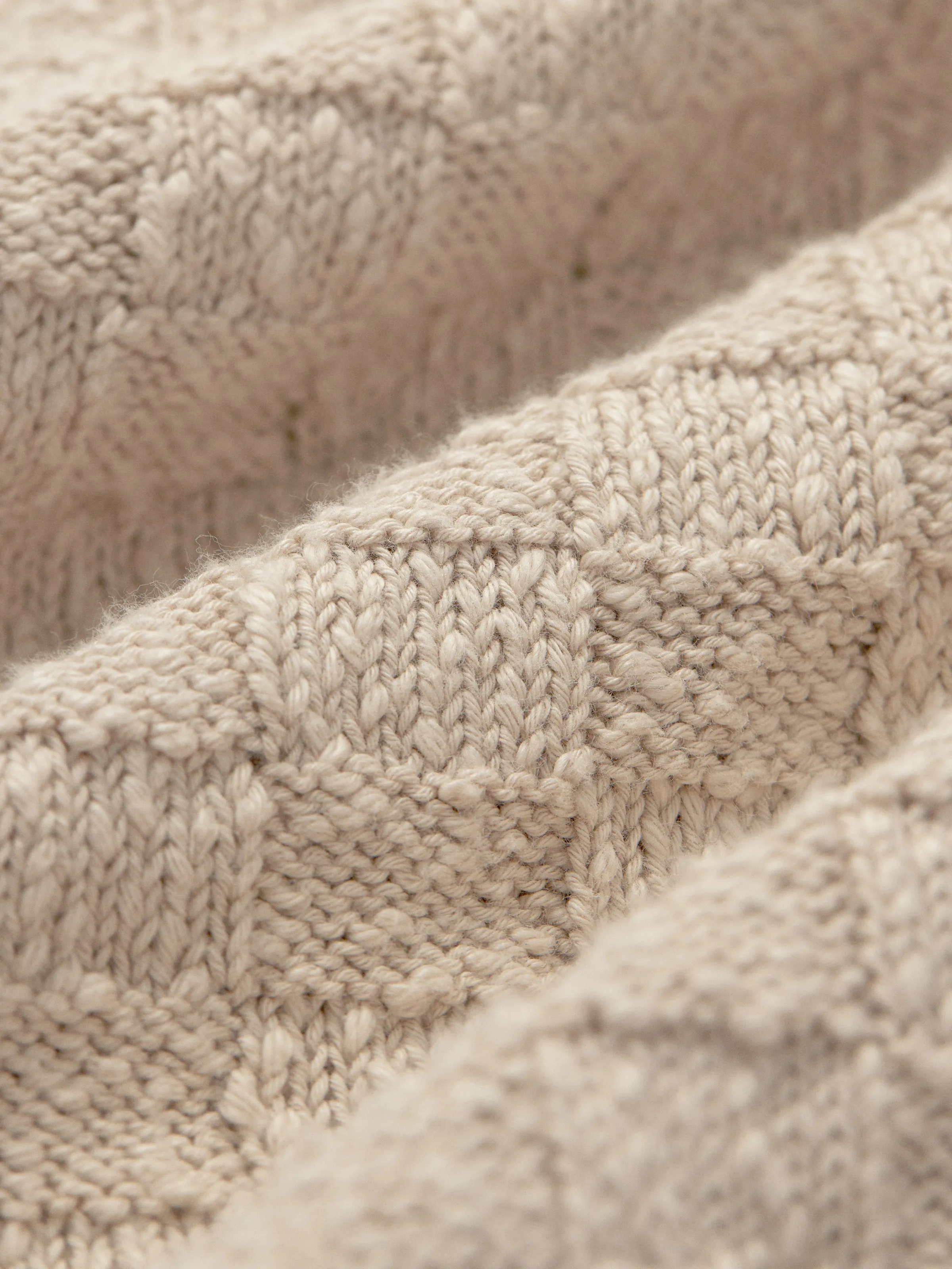The Basketweave Sweater in Beige