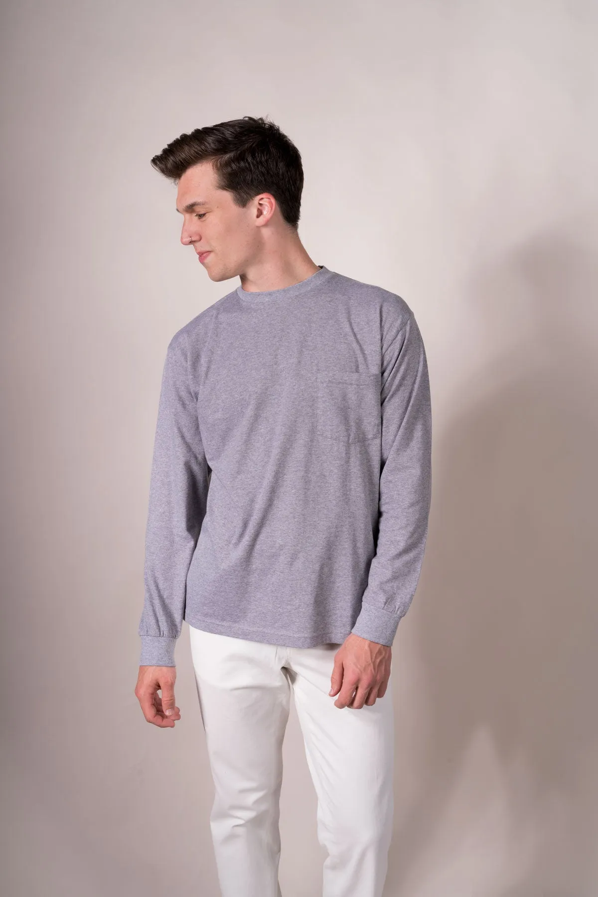 UNIVERSITY GREY LONG SLEEVE T-SHIRT