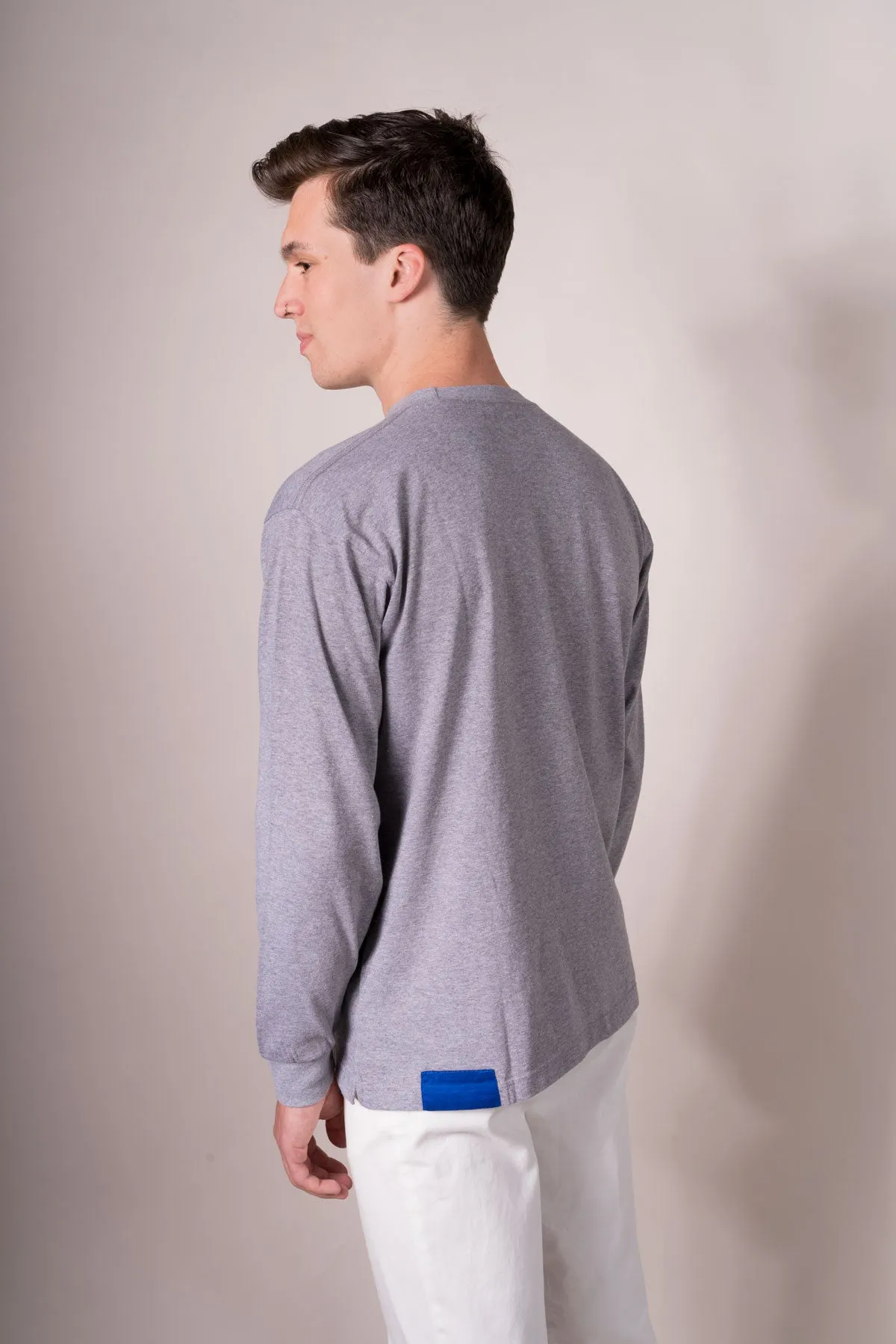 UNIVERSITY GREY LONG SLEEVE T-SHIRT