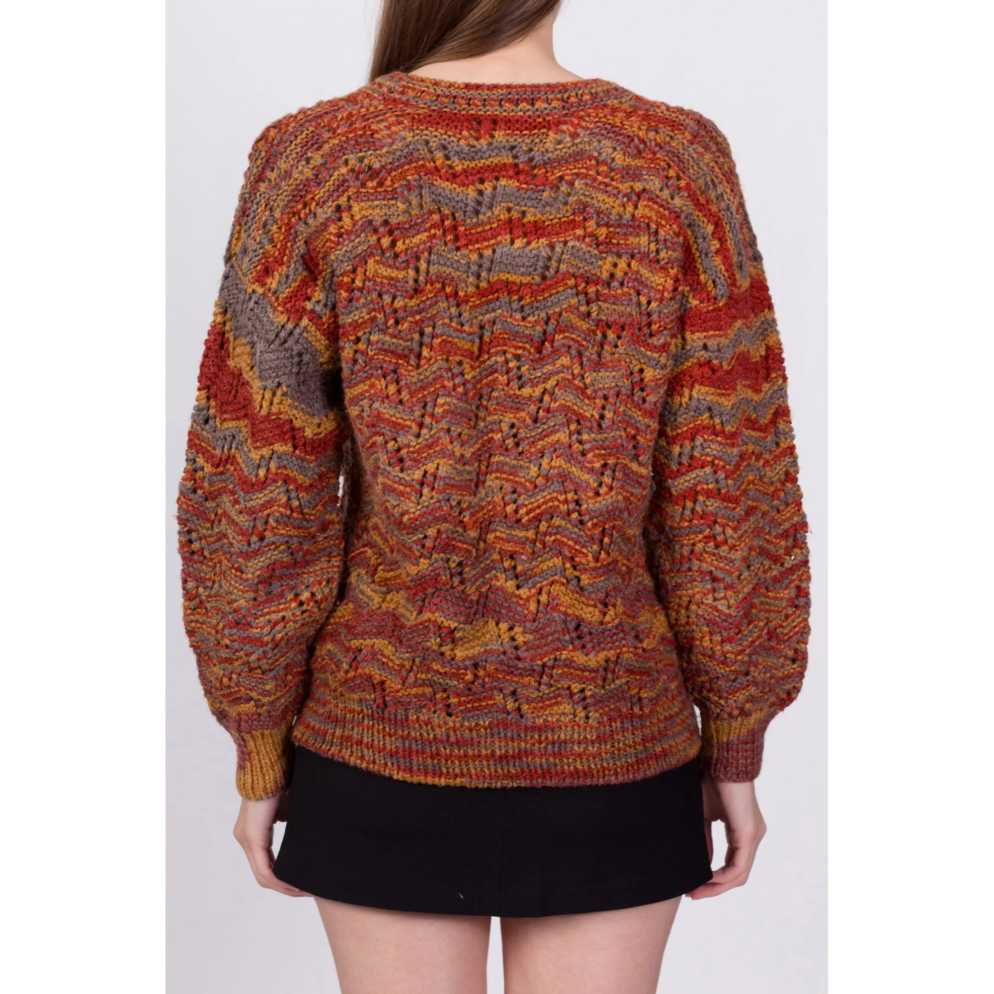Vintage Abstract Knit Sweater - Medium to Large