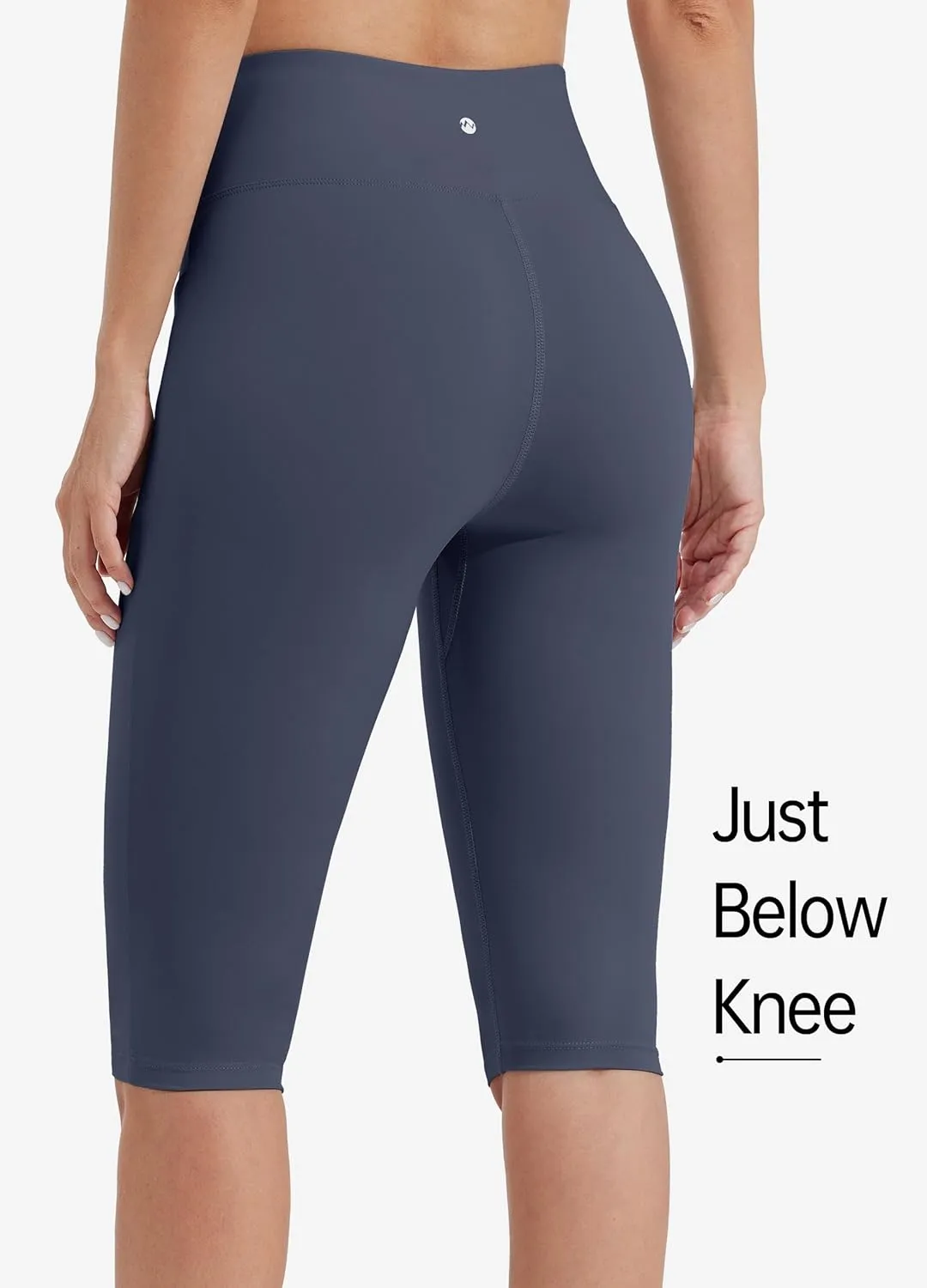 Willit Women's Knee Length Leggings Capri with Pockets High Waisted Exercise Capris Pants for Summer Yoga Workout